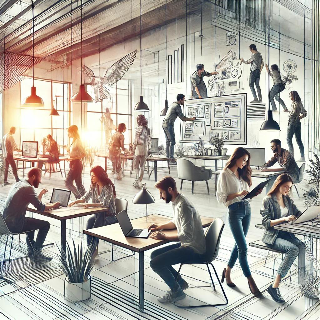 Professional woman working on laptop